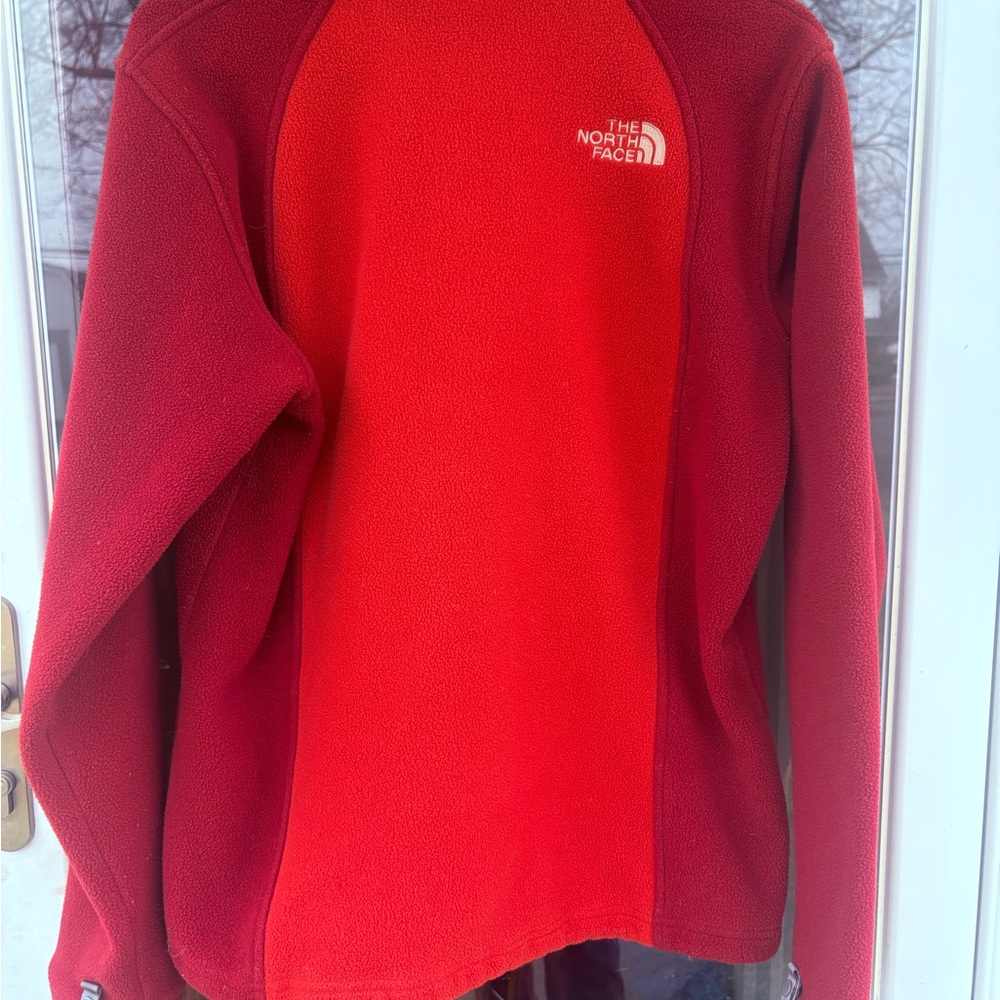 The North Face Women’s Large Fleece Rust Orange Sweatshirt Zip Jacket - Picture 5 of 10